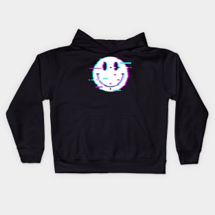 Acid House Glitched Smiley Kids Hoodie